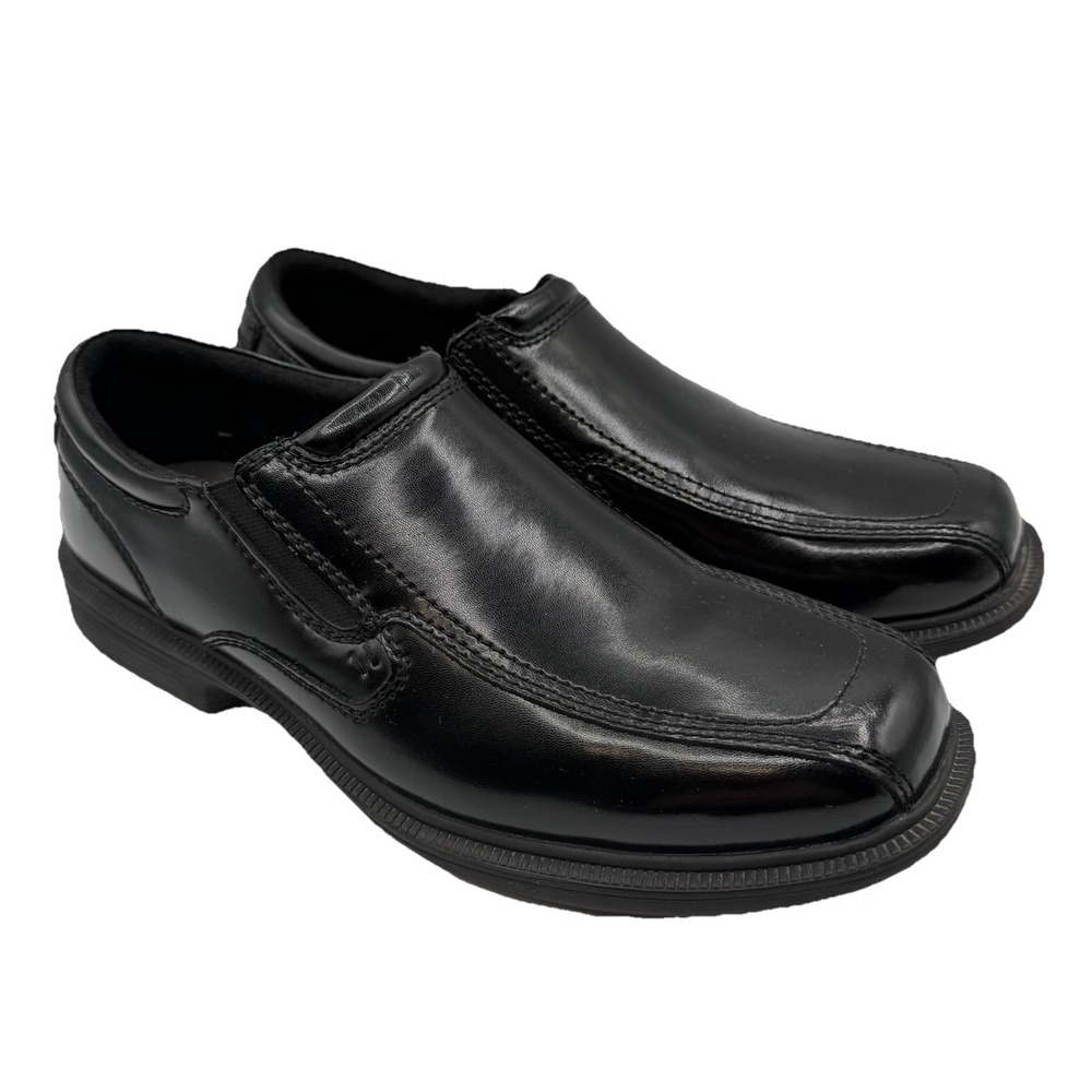 Nunn Bush Bleeker Street Shoes Men 10 M Black Leather Loafer KORE Slip Resistant